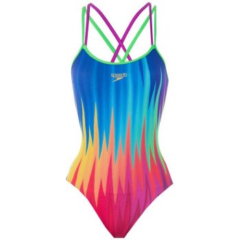 Speedo Womens Double Crossback Swimsuit navy červená