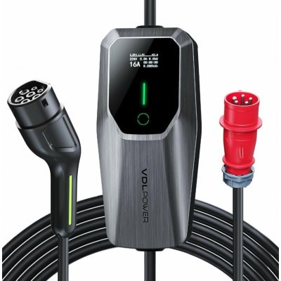 VDLPOWER Mobilní EV typ 2 třífázová 5 m 11 kW nabíjecí kabel 6-16A | Zboží Auto