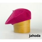 Vlněný baret jednobarevný 115´ jahoda – Hledejceny.cz