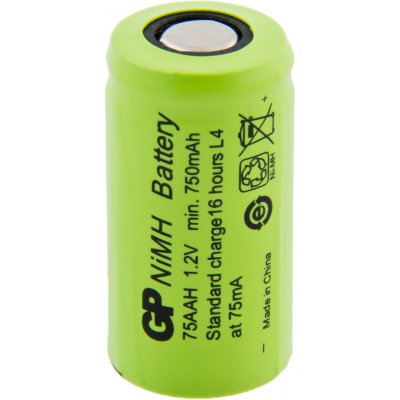 GP 75AAH Akum: Ni-MH; 2/3AA; 1,2V; 750mAh; 1ks. – Hledejceny.cz
