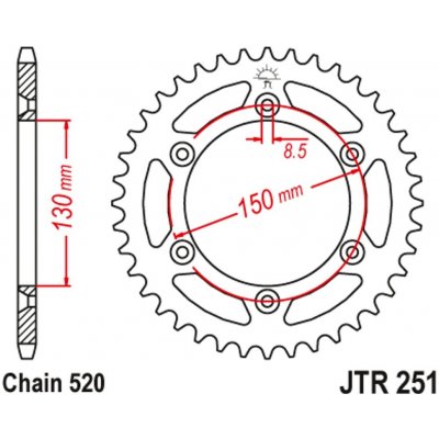 JT Sprockets JTR 251-50SC | Zboží Auto