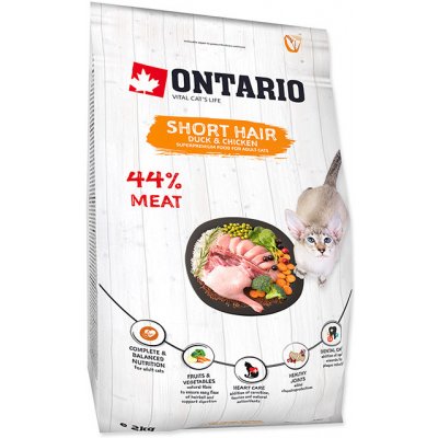 Ontario Cat Fresh Meat Short Hair Duck & Chicken 2 kg
