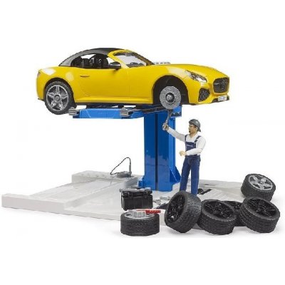 Bruder 62112 Autoservis, roadster a mechanik – Zboží Mobilmania