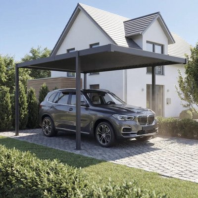 Konsta Carport Přístřešek na auto 300x500cm sloupky 8x8cm antracit – Hledejceny.cz