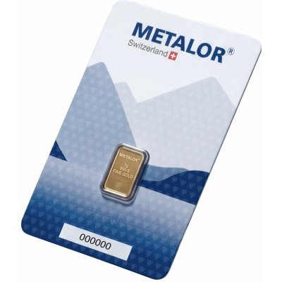 Metalor Investiční zlatý slitek 1 g – Zboží Mobilmania
