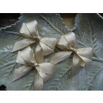 Mašlička textilní - metalická zlatá 001 – Sleviste.cz