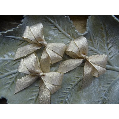 Mašlička textilní - metalická zlatá 001 – Sleviste.cz