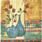 Ubrousek 33x33cm Růže ve váze – Zboží Dáma