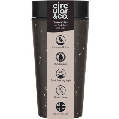 Circular Cup rCup COSMIC Black 340 ml