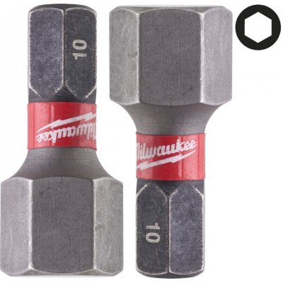 Milwaukee 4932430899 Šroubovací bity SHOCKWAVE IMACT DUTY HEX 10.0 x 25 mm 2ks – Sleviste.cz