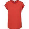 Dámská Trička Urban Classics Ladies Extended Shoulder Tee cervená oranžová