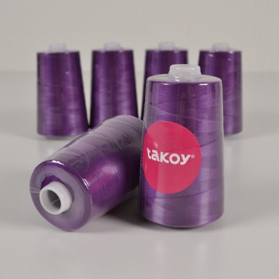 Takoy Overlock / coverlock polyesterová nit TKY 5000 barva tmavá fialová – Zboží Mobilmania