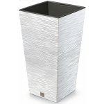 Prosperplast Květináč FURU SQUARE 24 cm bílý – Zboží Dáma