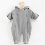 NEW BABY Zimní kojenecká kombinéza s kapucí a oušky New Baby Pumi grey – Hledejceny.cz