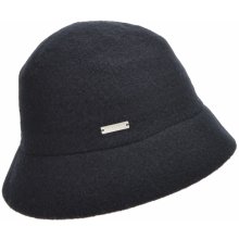 Seeberger Bucket hat zimní vlněný klobouček černý