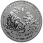Perth Mint Stříbrná mince Lunární rok opice monkey BU série II 1 Oz – Zboží Mobilmania