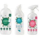 EcoHaus Ekologický uklízecí balíček s certifikací EU Ecolabel EcoHaus WC čistič 750 ml + EcoHaus Prostředek na nádobí 1000 ml + EcoHaus Univerzální čistič 750 ml – Zboží Dáma