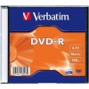 8 cm DVD médium VERBATIM DVD-R 4,7GB 16x, slimbox, 100ks (43547)