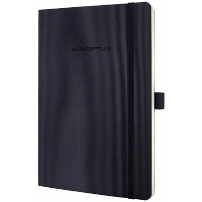 Sigel Conceptum Záznamní kniha Hardcover A4 linkovaná černá – Zboží Živě