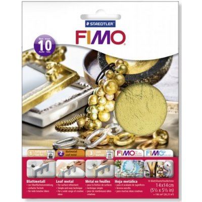 Fimo Staedtler metalické plátky zlatý 10 ks – Zboží Mobilmania