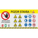 Pozor stavba banner s oky 50x100cm – Sleviste.cz
