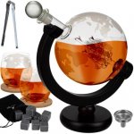 Dárková sada Globus s karafou na Whisky 850 ml a příslušenstvím - hnědá-průhledná – Hledejceny.cz