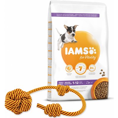 Iams Dog Puppy Small & Medium s kuřecím masem 12 kg – Hledejceny.cz