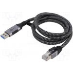Goobay 70497 USB 3.0, RJ45 vidlice, USB A vidlice, 1,5m – Zboží Živě