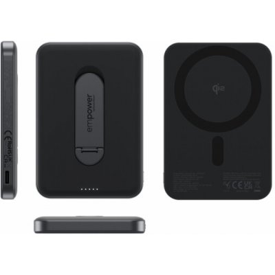 PanzerGlass EMPOWER Wireless Qi2 Powerbank 5.000 mAh with Stand - Black – Zboží Živě
