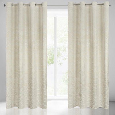 EUROFIRANY ZATEMŇOVACÍ ZÁVĚS NA KROUŽCÍCH ARETA 140X250 CM KRÉMOVÁ – Hledejceny.cz