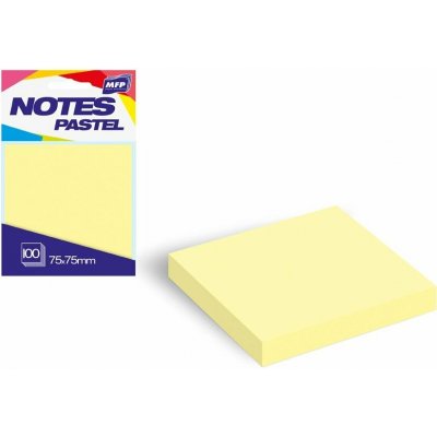 Bloček samolepící 75x75mm 100 listů žlut – Hledejceny.cz