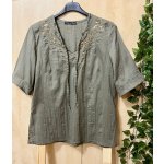 Zdobená khaki halenka Italy – Sleviste.cz