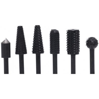 Rotační rašple, frézy HSS na kov či dřevo, sada 6 ks, Tagred TA1136 – Zboží Dáma