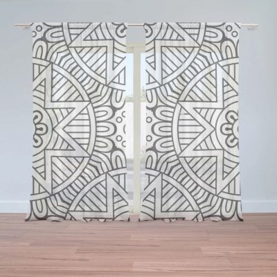 Sablio Záclony Hvězdy mehendi: 2ks 150x250cm – Zboží Mobilmania