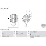 BOSCH 0 986 081 090 generátor (0986081090)