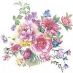 Ubrousek 33x33cm Květy – HobbyKompas.cz