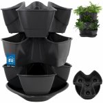 Prosperplast COUBI květináč 29,5x29,5x38 cm grafit – HobbyKompas.cz