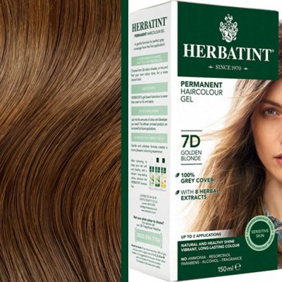 Herbatint Permanentní barva na vlasy 7D Zlatavá blond 150 ml