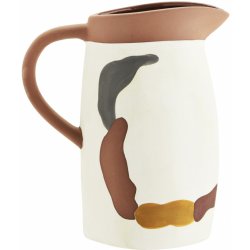MADAM STOLTZ Váza z terakoty Hand Painted, hnědá barva, keramika