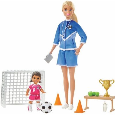 Barbie fotbalová trenérka s panenkou herní set blond trenérka – Zbozi.Blesk.cz