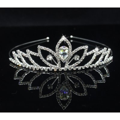 Naishide Jewelry slavnostní korunka do vlasů CRYSTAL stříbrná – Sleviste.cz
