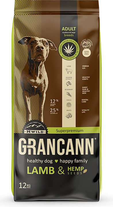 Grancann Adult M & L Lamb & Hemp seeds 12 kg
