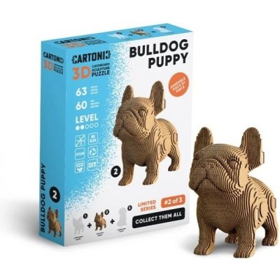 Cartonic 3D PUZZLE BULLDOG PUPPY, 63 ks – Sleviste.cz