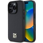 DKNY PU Leather Repeat Pattern Stack Logo MagSafe pro iPhone 16 Pro Max Black – Zboží Mobilmania