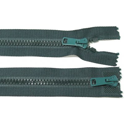 KOH-I-NOOR Kostěný zip no.5 rozepínací dvoucestný 60cm tmavě zelený – Hledejceny.cz