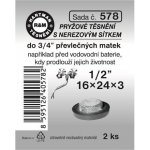 HARTMAN těsnění pryžové s nerezovým sítkem do 3/4" převlečných matic, sada č. 578 – Sleviste.cz