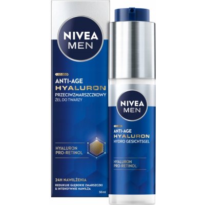 Nivea Hydro Gel Visage Men Hyaluron Anti-Age 50 ml – Zboží Mobilmania