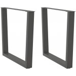 Omaxi 958151 Nohy k jídelnímu stolu ve tvaru V 2 ks antracitové 80 x 72-73,3 cm ocel – Zboží Mobilmania