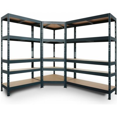 Majster Regál Rivet Corner Pack 180 x 210 x 180 x 45 cm 5 polic antracit šedá – Sleviste.cz