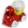 Auta, bagry, technika 4sleep Auto stavební domíchávač 10 cm volný chod červené s bílou míchačkou